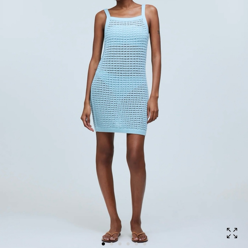 NWT Madewell Light Blue Crochet Swim Coverup